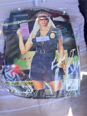 Dreamgirl Navy Blue Fashion Police Costume Dress with Badge
